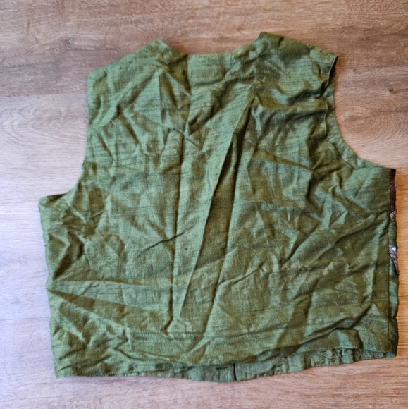 Vintage Other Destination 100% Silk Intricately Beaded Vest Womens size Large - Picture 13 of 14